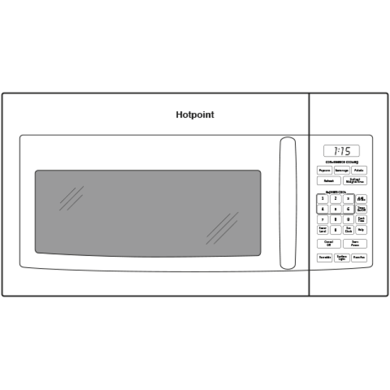 Hotpoint® 1.6 Cu. Ft. Over-the-Range Microwave Oven view 7