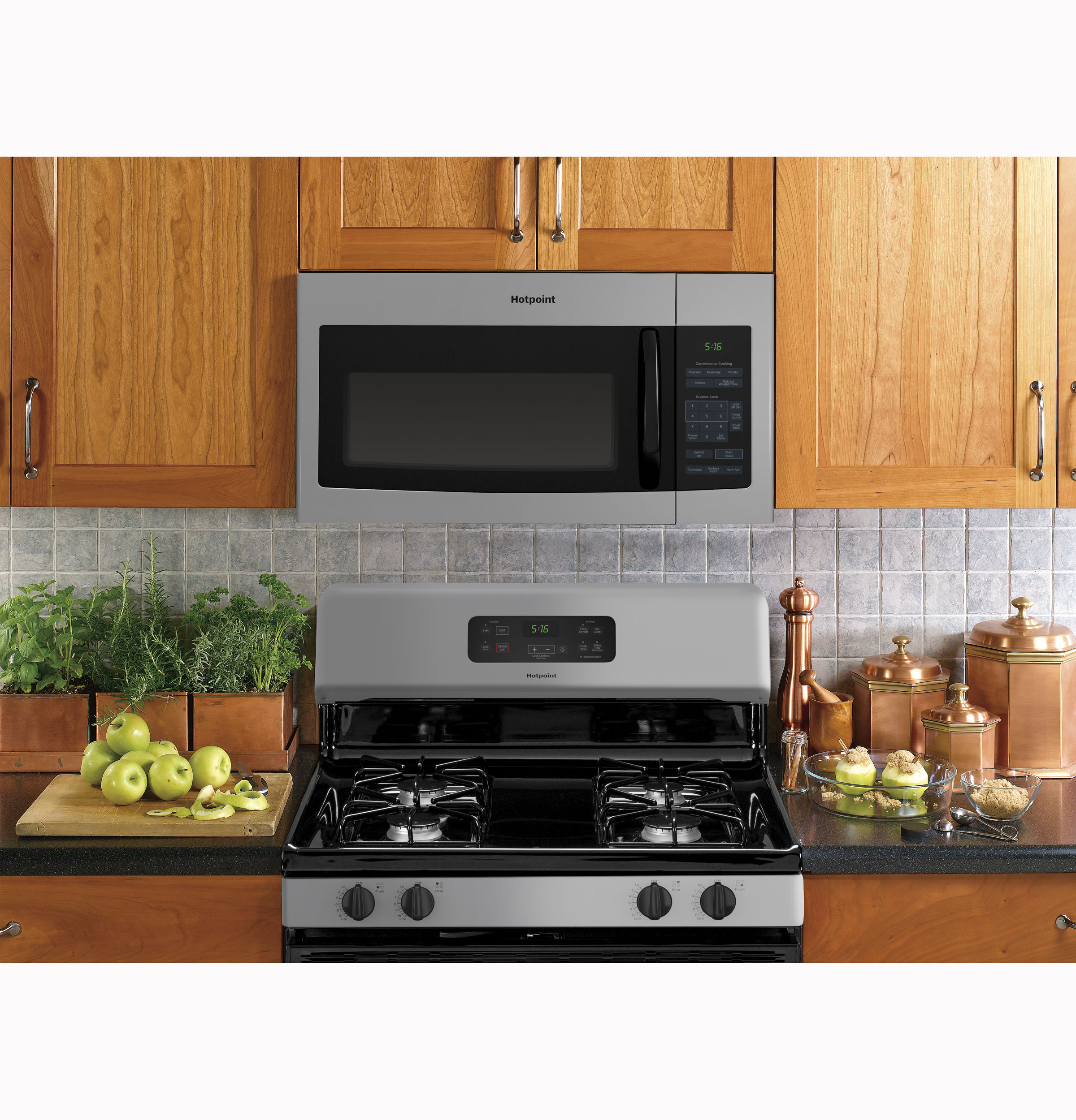 Hotpoint® 1.6 Cu. Ft. Over-the-Range Microwave Oven RVM5160MPSA