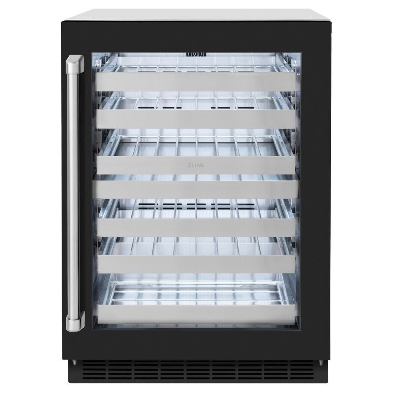 ZLINE ZLINE 24 in. Touchstone Dual Zone 44 Bottle Wine Cooler With Black Matte Glass Door (RWDO-BLM-24) Black Matte RWDOBLM24 Picture 1
