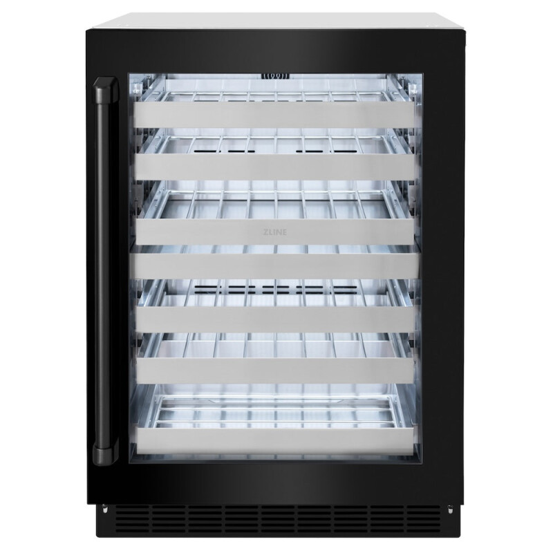 24 In. Touchstone Dual Zone 44 Bottle Wine Cooler With Black Stainless Steel Glass Door RWDOBS24
