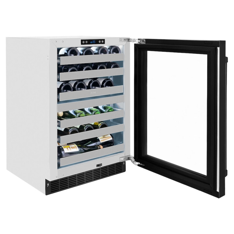 24 In. Touchstone Dual Zone 44 Bottle Wine Cooler With Black Stainless Steel Glass Door RWDOBS24
