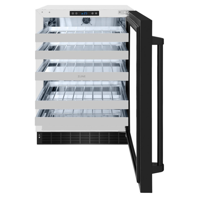 24 In. Touchstone Dual Zone 44 Bottle Wine Cooler With Black Stainless Steel Glass Door RWDOBS24