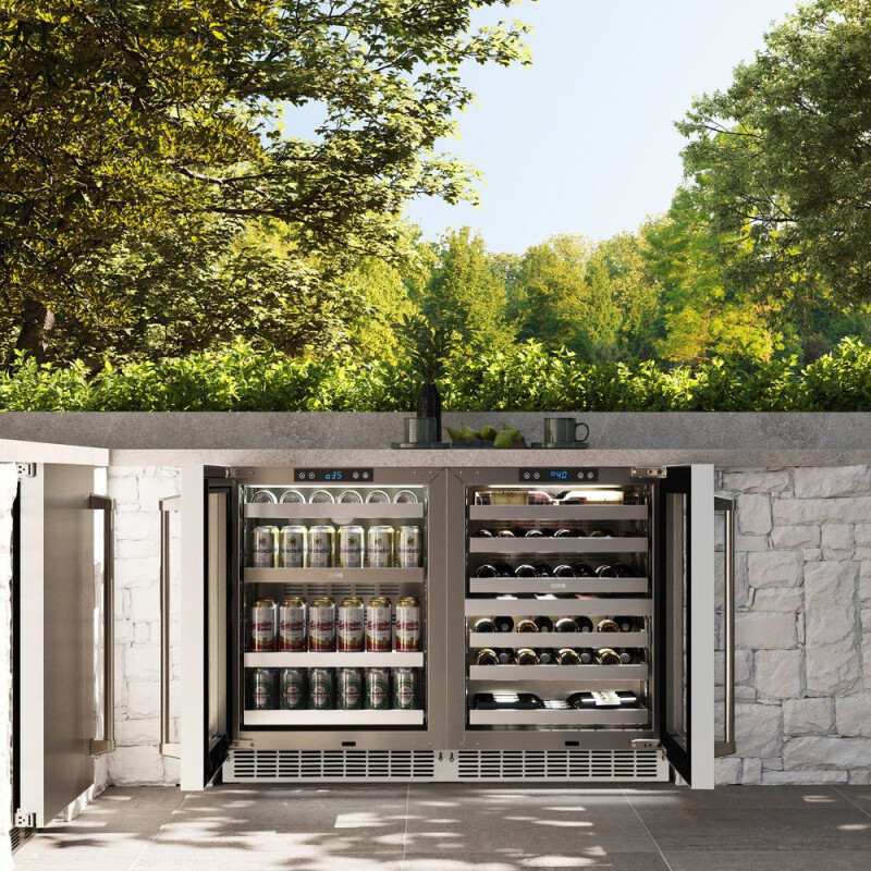 ZLINE 24 in. Touchstone Dual Zone 44 Bottle Wine Cooler With White Matte Glass Door (RWDO-WM-24) RWDOWM24