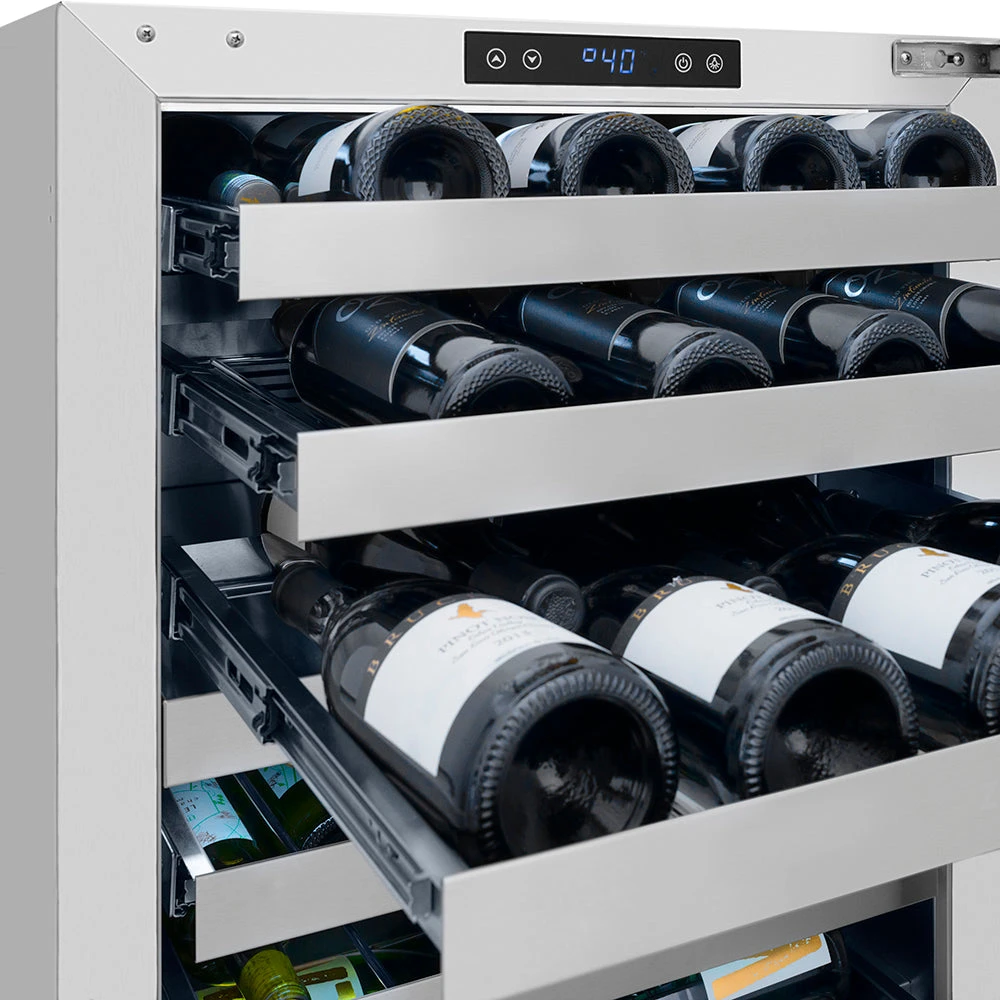 24 in. Touchstone Dual Zone 44 Bottle Wine Cooler RWDOZGS24KCB