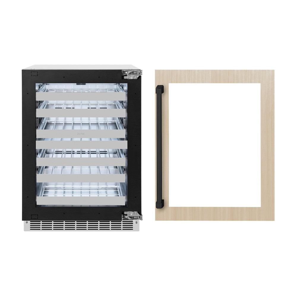 Autograph Edition 24 In. Touchstone Dual Zone 44 Bottle Wine Cooler With Panel Ready Glass Door And Matte Black Handle RWDPOZ24MB