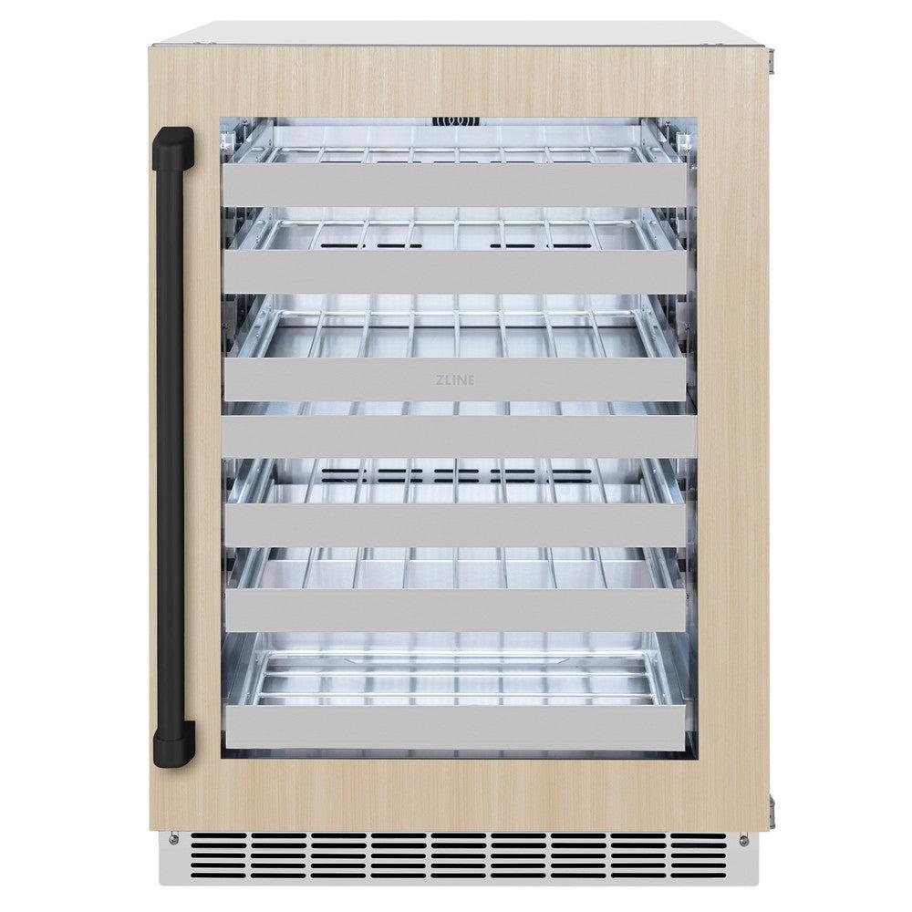 Autograph Edition 24 In. Touchstone Dual Zone 44 Bottle Wine Cooler With Panel Ready Glass Door And Matte Black Handle RWDPOZ24MB