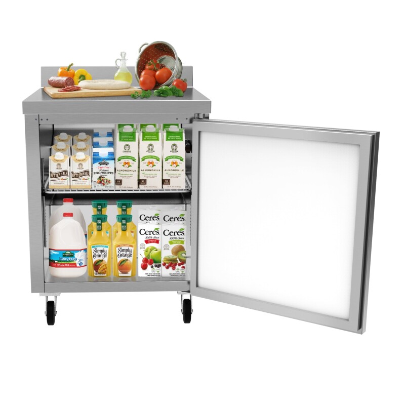 27 in. One-Door Worktop Refrigerator With 3.5 in. Backsplash - 6.3 Cu Ft RWT1D6C