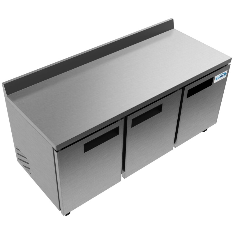 72 in. Three-Door Worktop Refrigerator With 3.5 in. Backsplash - 16.9 Cu Ft RWT3D16C, product image 4 of 9