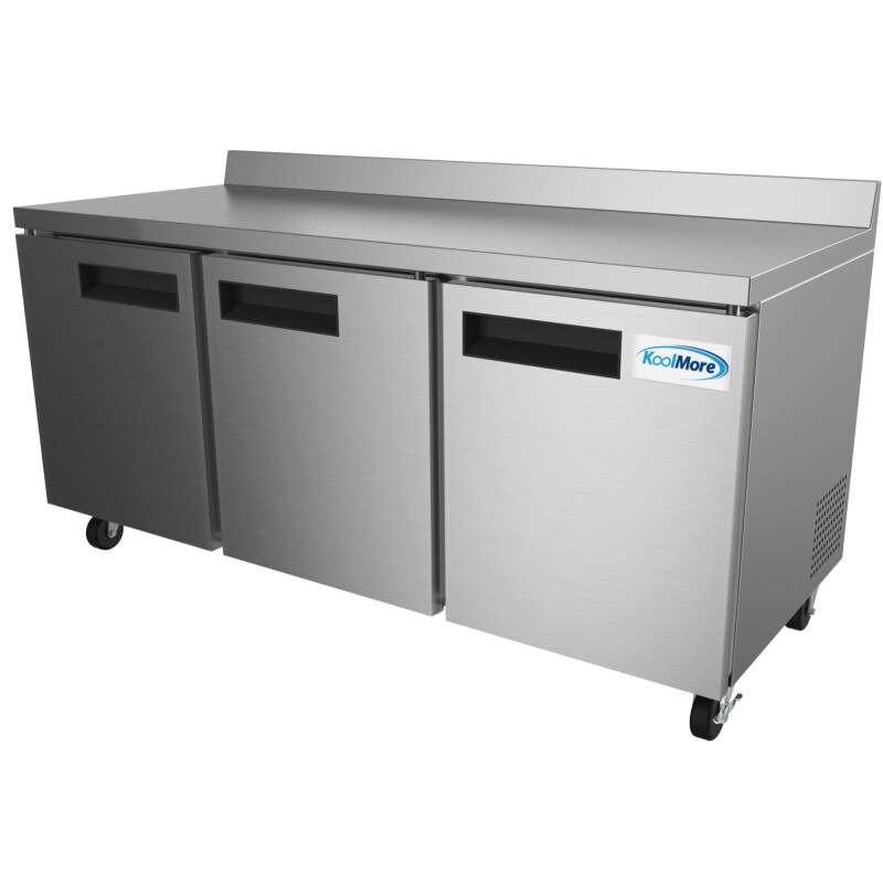 72 in. Three-Door Worktop Refrigerator With 3.5 in. Backsplash - 16.9 Cu Ft RWT3D16C, product image 6 of 9