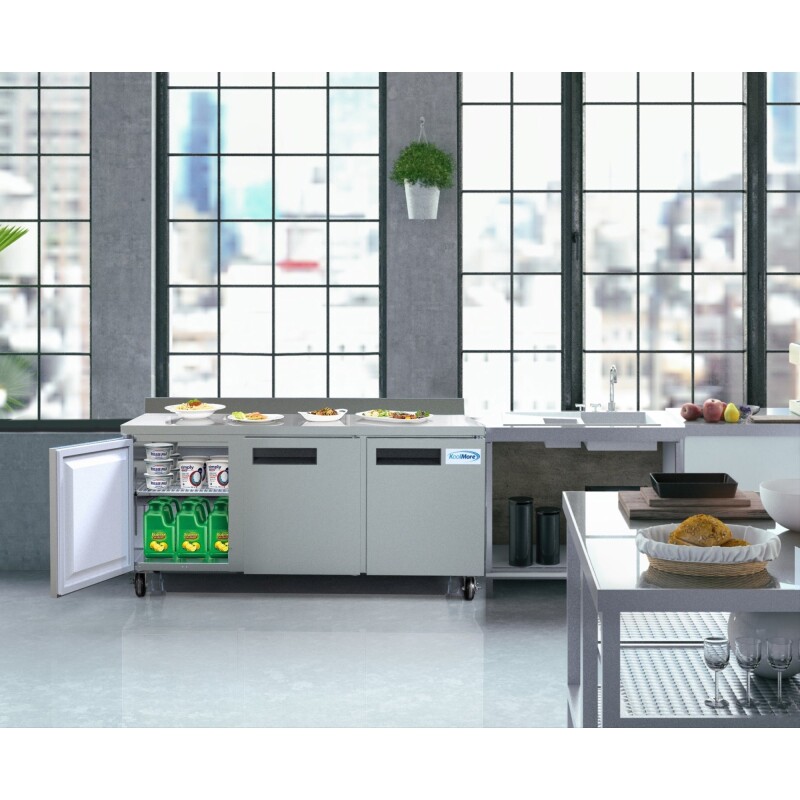 72 in. Three-Door Worktop Refrigerator With 3.5 in. Backsplash - 16.9 Cu Ft RWT3D16C, product image 9 of 9