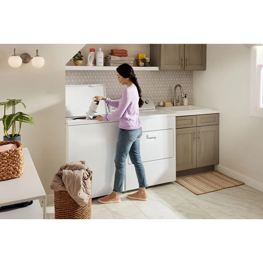 Refurbished 3.8–3.9 Cu. Ft. Whirlpool® Top Load Washer with Removable Agitator. RWTW4957PW