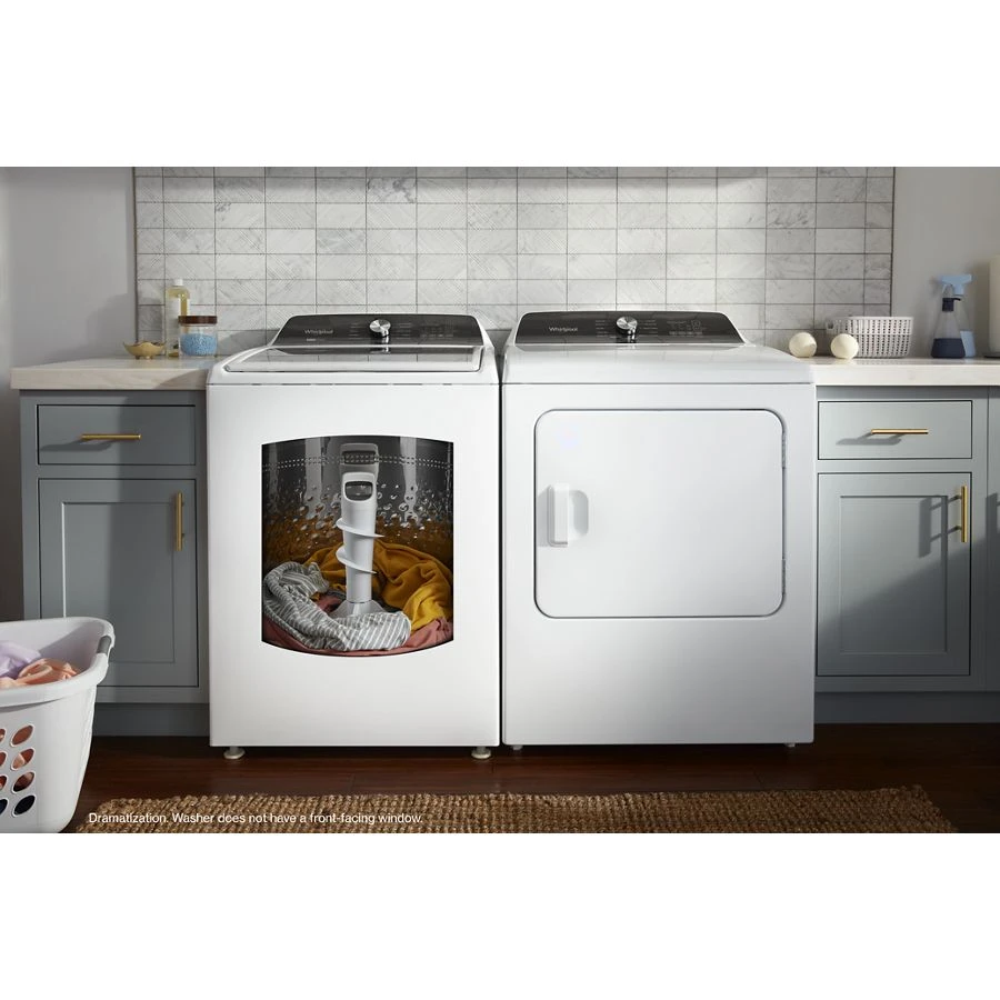 Refurbished 4.6 Cu. Ft. Top Load Impeller Washer with Built-in Faucet. RWTW5057LW