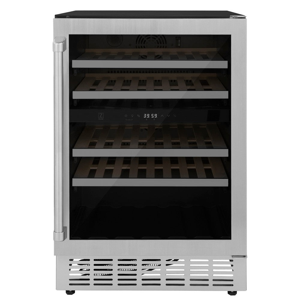 24 In. Monument Dual Zone 44-bottle Wine Cooler In Stainless Steel RWVUD24