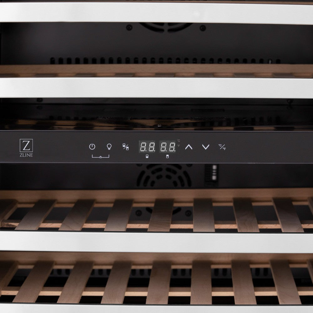 24 In. Monument Dual Zone 44-bottle Wine Cooler In Stainless Steel RWVUD24