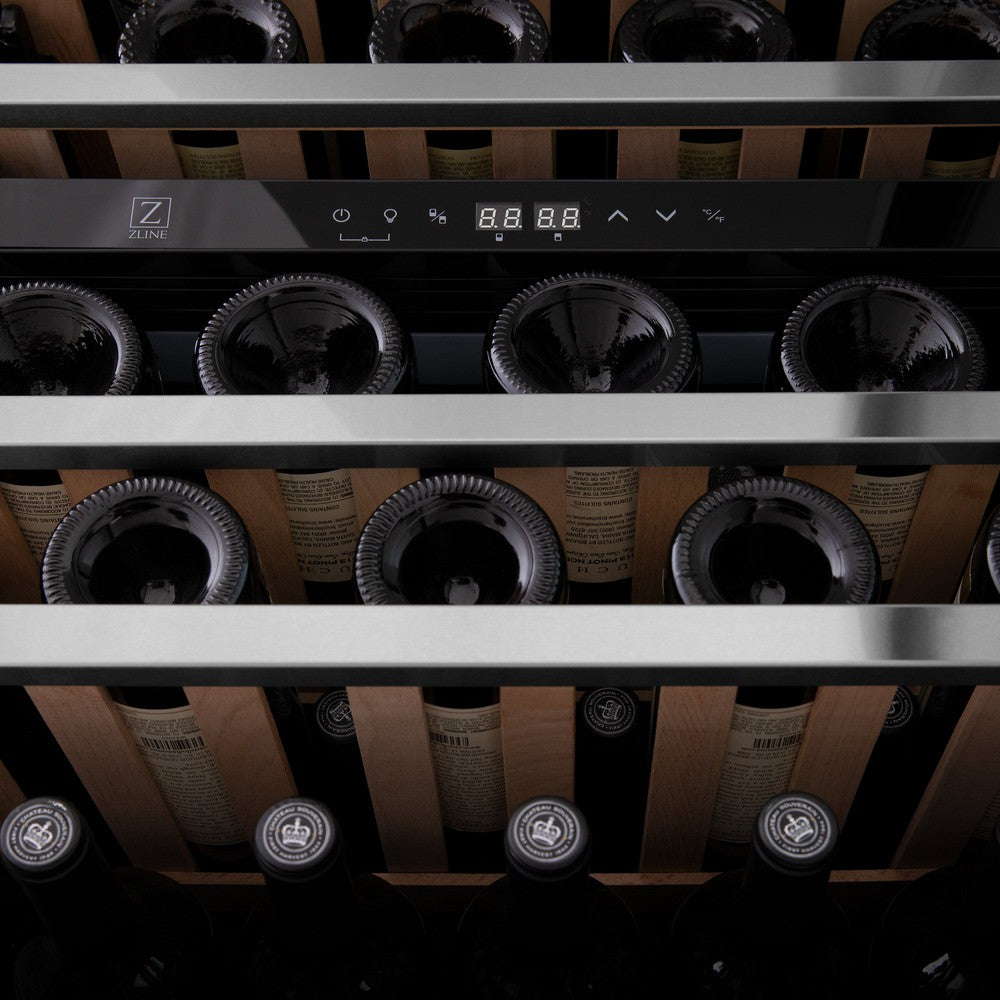 24 In. Monument Dual Zone 44-bottle Wine Cooler In Stainless Steel RWVUD24