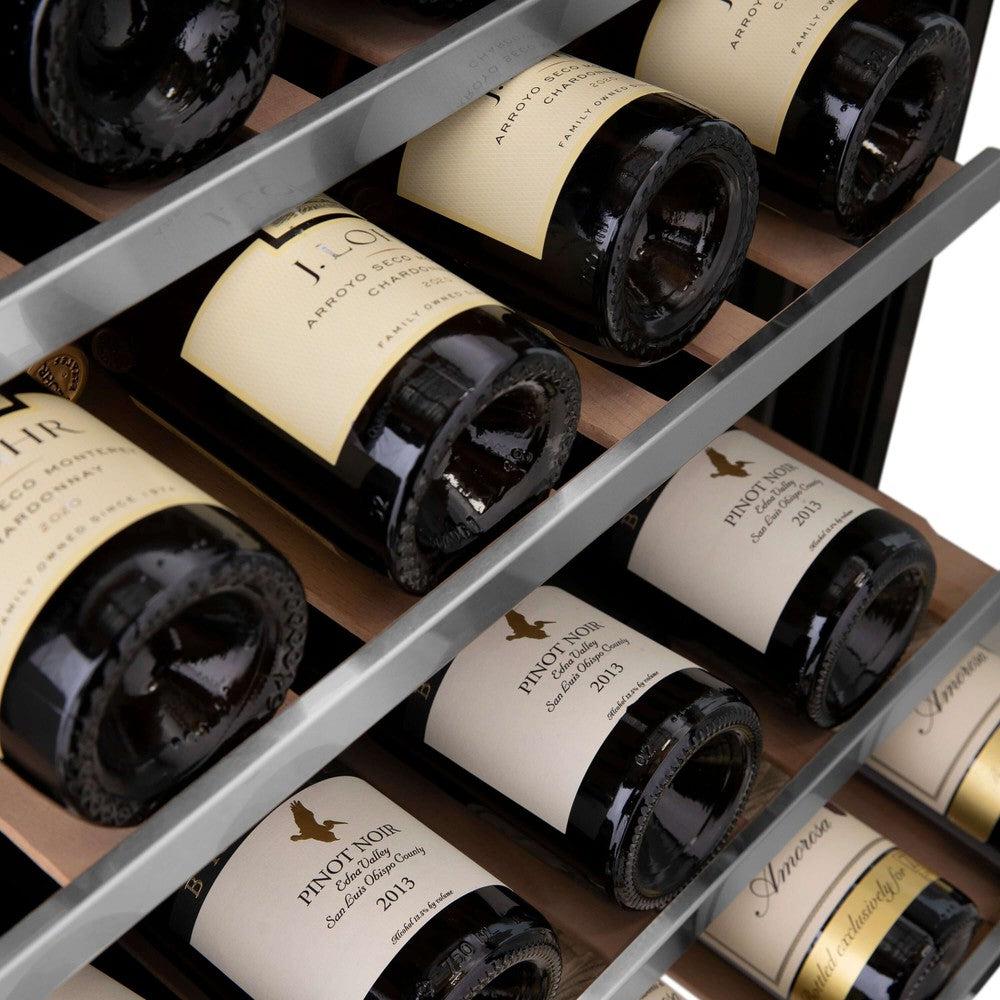 Autograph Edition 24 In. Monument Dual Zone 44-bottle Wine Cooler In Stainless Steel With Polished Gold Accents RWVZUD24G