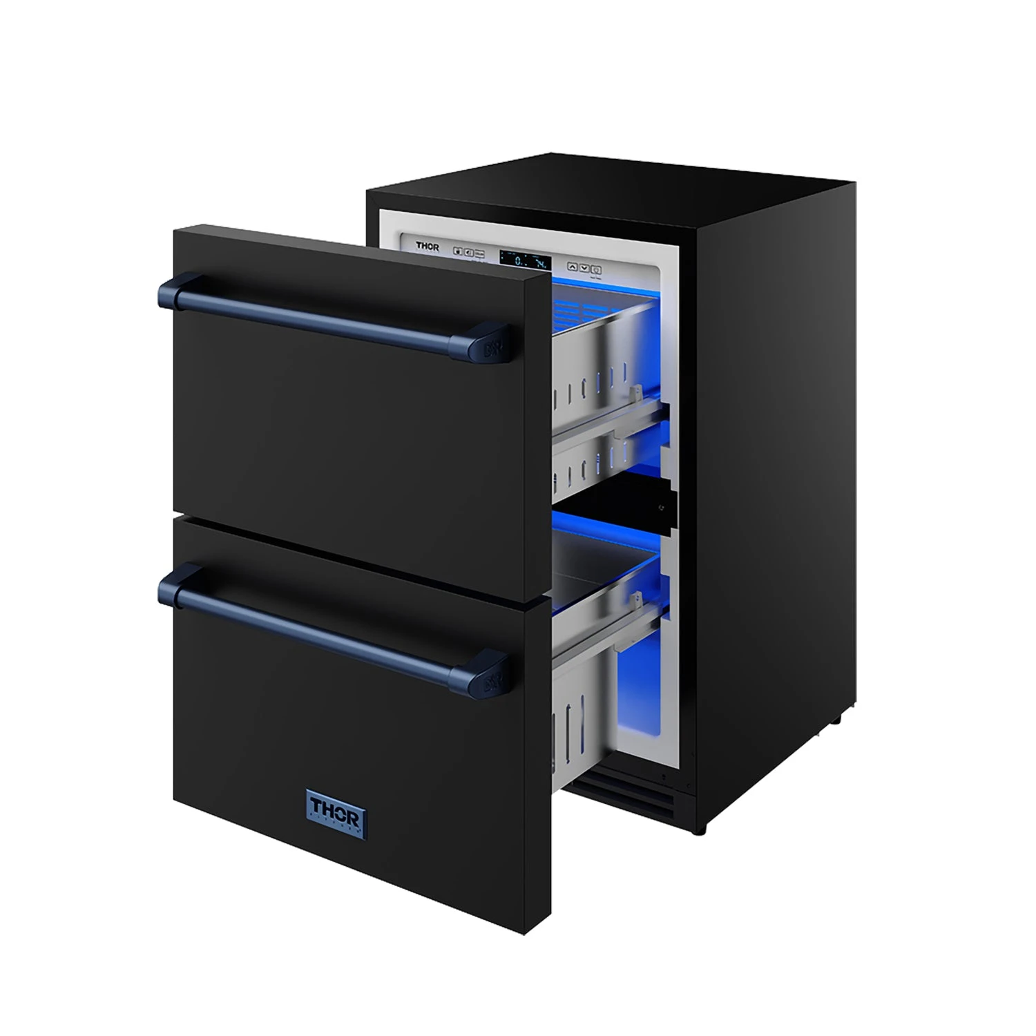 24″ Undercounter Built-in / Freestanding Drawer Freezer Black/blue Gordon Ramsay Series RZ24UBBLU