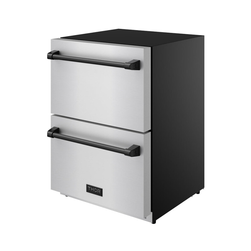 24 Inch Undercounter Built-in / Freestanding Drawer Freezer Stainless Steel/black Gordon Ramsay Series RZ24UBLK