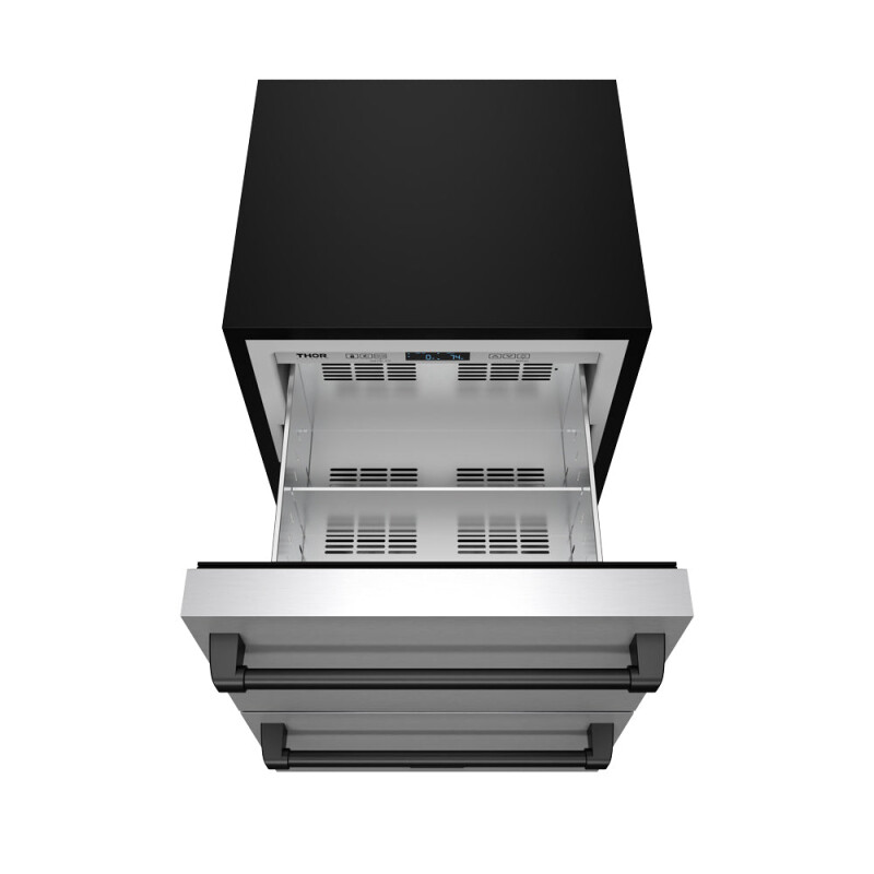 24 Inch Undercounter Built-in / Freestanding Drawer Freezer Stainless Steel/black Gordon Ramsay Series RZ24UBLK