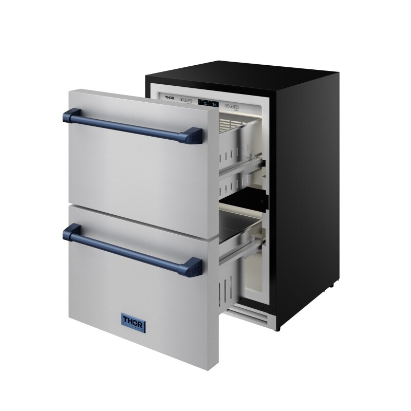 24 Inch Undercounter Built-in / Freestanding Drawer Freezer Stainless Steel/blue Gordon Ramsay Series RZ24UBLU