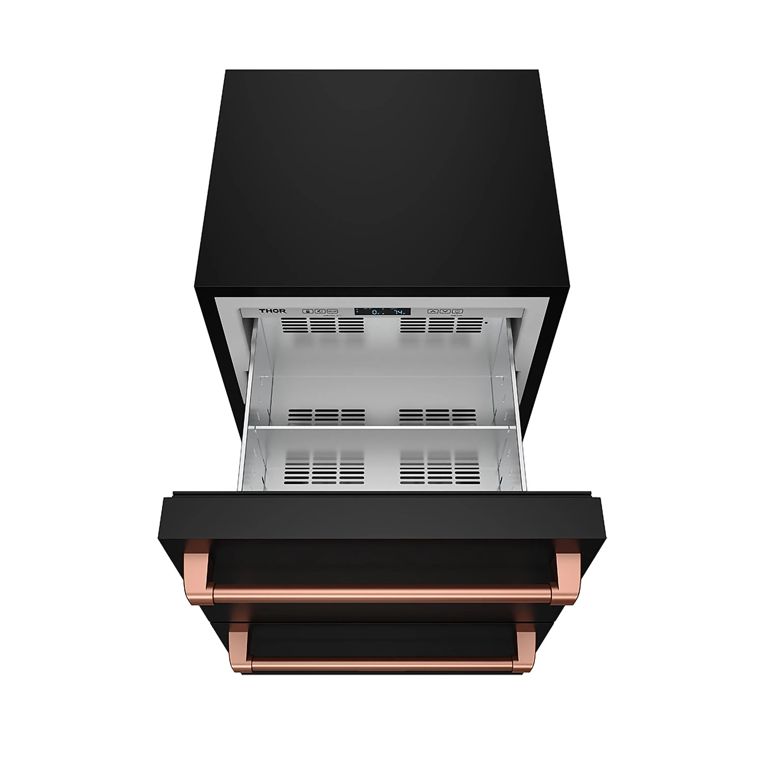 24″ Undercounter Built-in / Freestanding Drawer Freezer Black/rose Gold Gordon Ramsay Series RZ24UBRSG