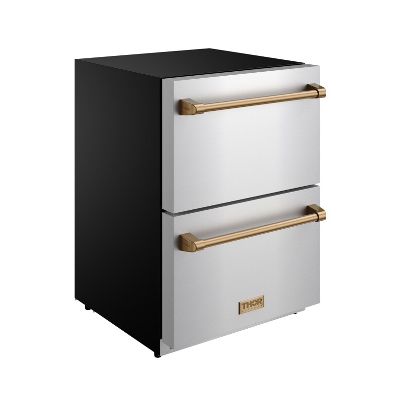 24 Inch Undercounter Built-in / Freestanding Drawer Freezer Stainless Steel/bronze Gordon Ramsay Series RZ24UBRZ