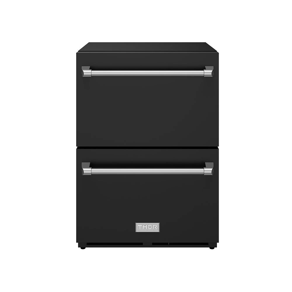 24″ Undercounter Built-in / Freestanding Drawer Freezer Black/stainless Steel Gordon Ramsay Series RZ24UBSS