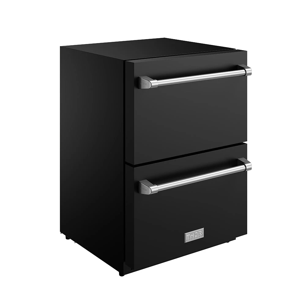 24″ Undercounter Built-in / Freestanding Drawer Freezer Black/stainless Steel Gordon Ramsay Series RZ24UBSS