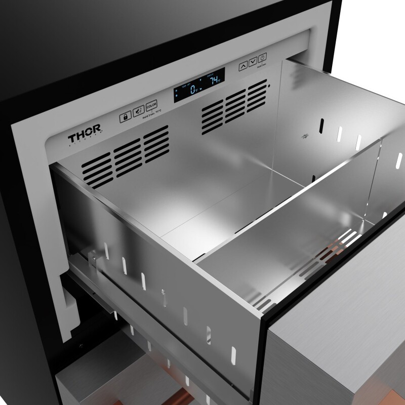 24 Inch Undercounter Built-in / Freestanding Drawer Freezer Stainless Steel/rose Gold Gordon Ramsay Series RZ24URSG
