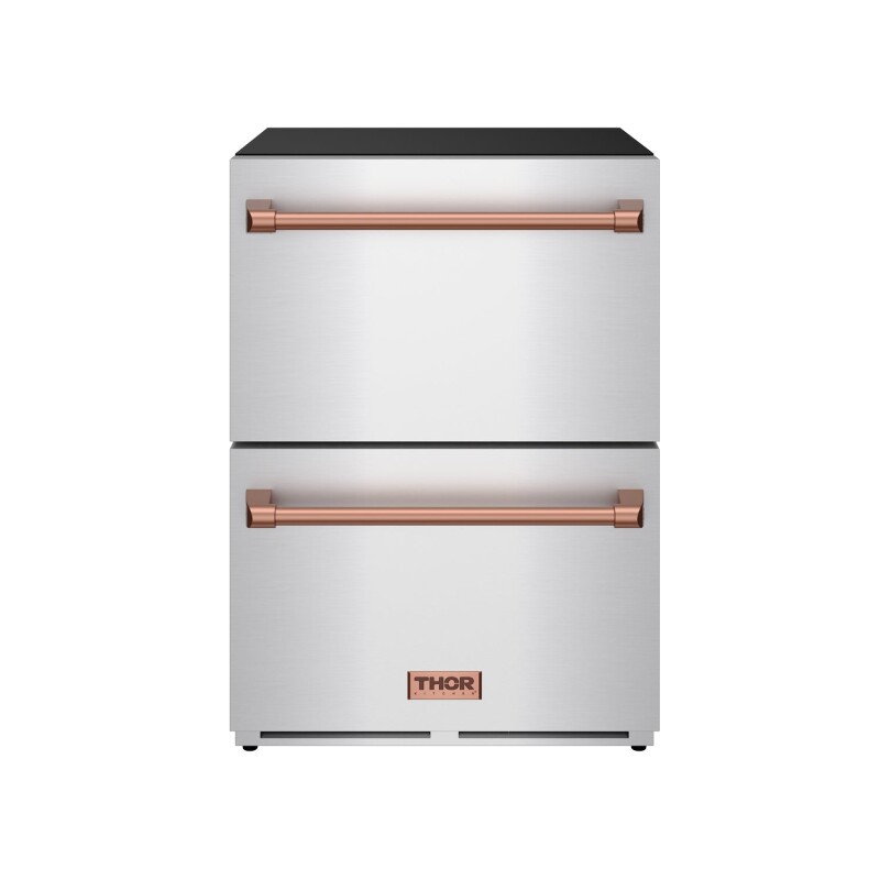 24 Inch Undercounter Built-in / Freestanding Drawer Freezer Stainless Steel/rose Gold Gordon Ramsay Series RZ24URSG