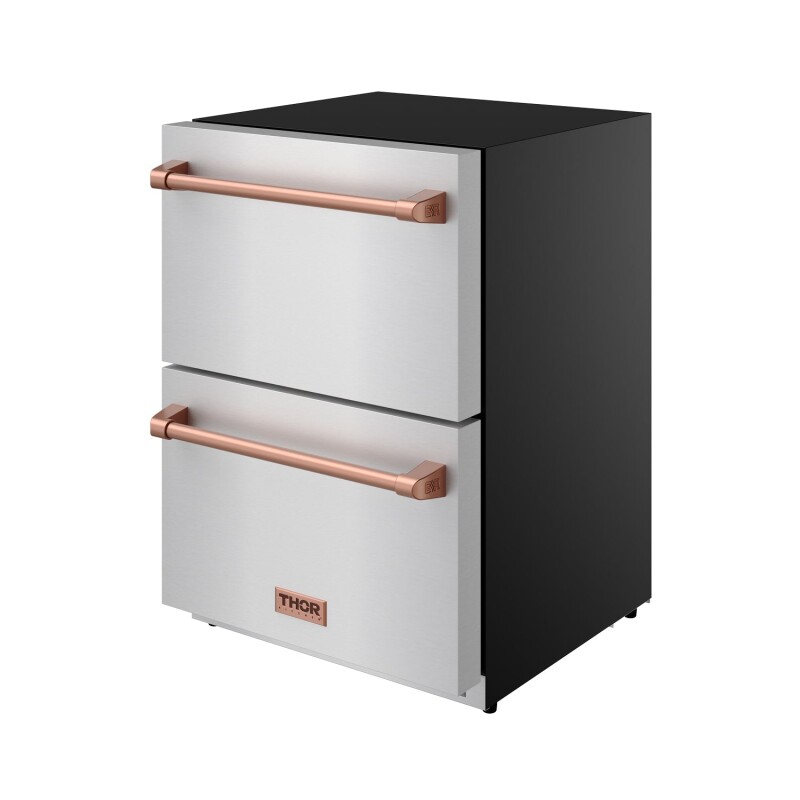 24 Inch Undercounter Built-in / Freestanding Drawer Freezer Stainless Steel/rose Gold Gordon Ramsay Series RZ24URSG