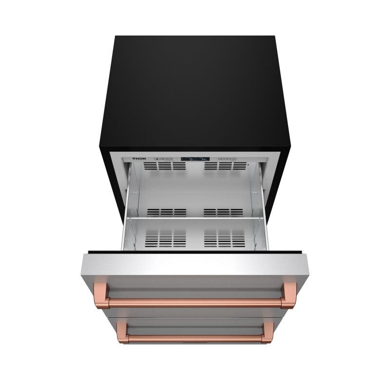 24 Inch Undercounter Built-in / Freestanding Drawer Freezer Stainless Steel/rose Gold Gordon Ramsay Series RZ24URSG