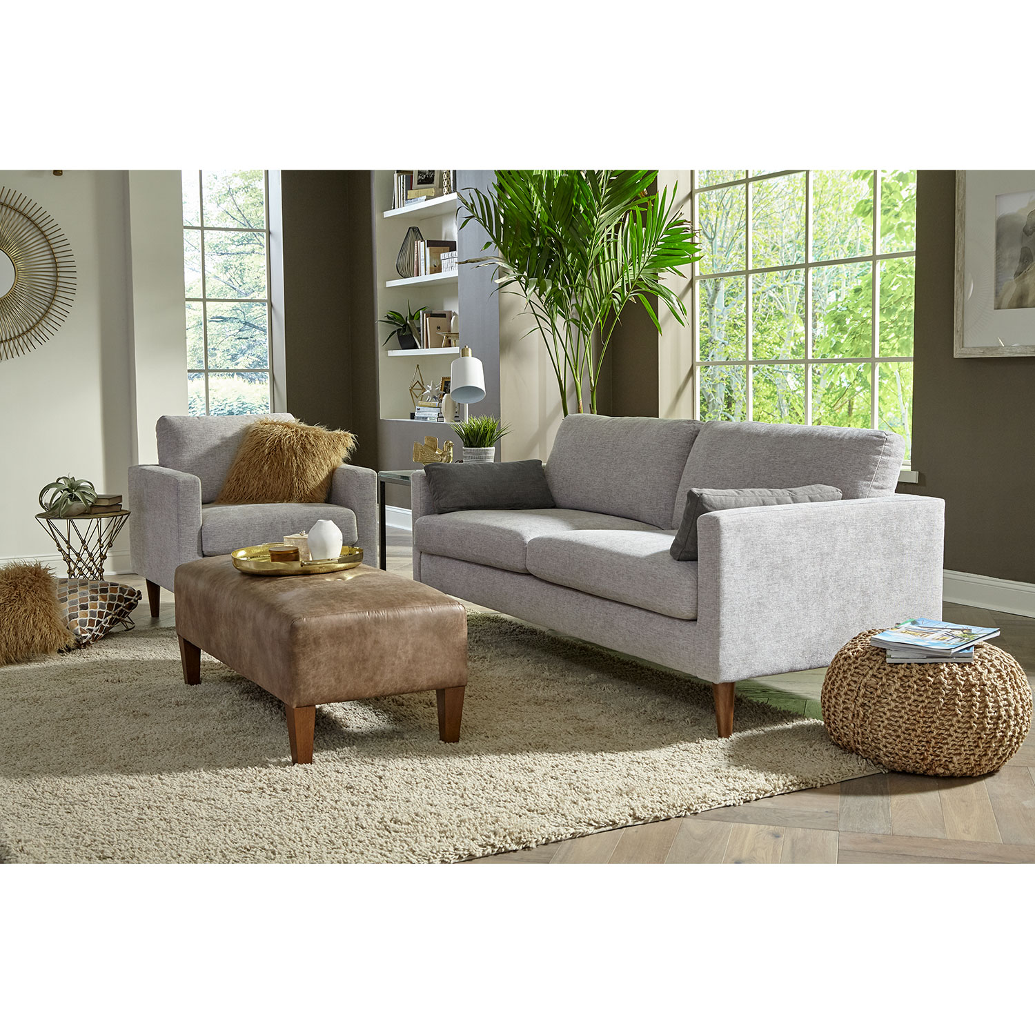 Trafton - Modern, Stationary Sofa - Dark Walnut - S10DW S10DW