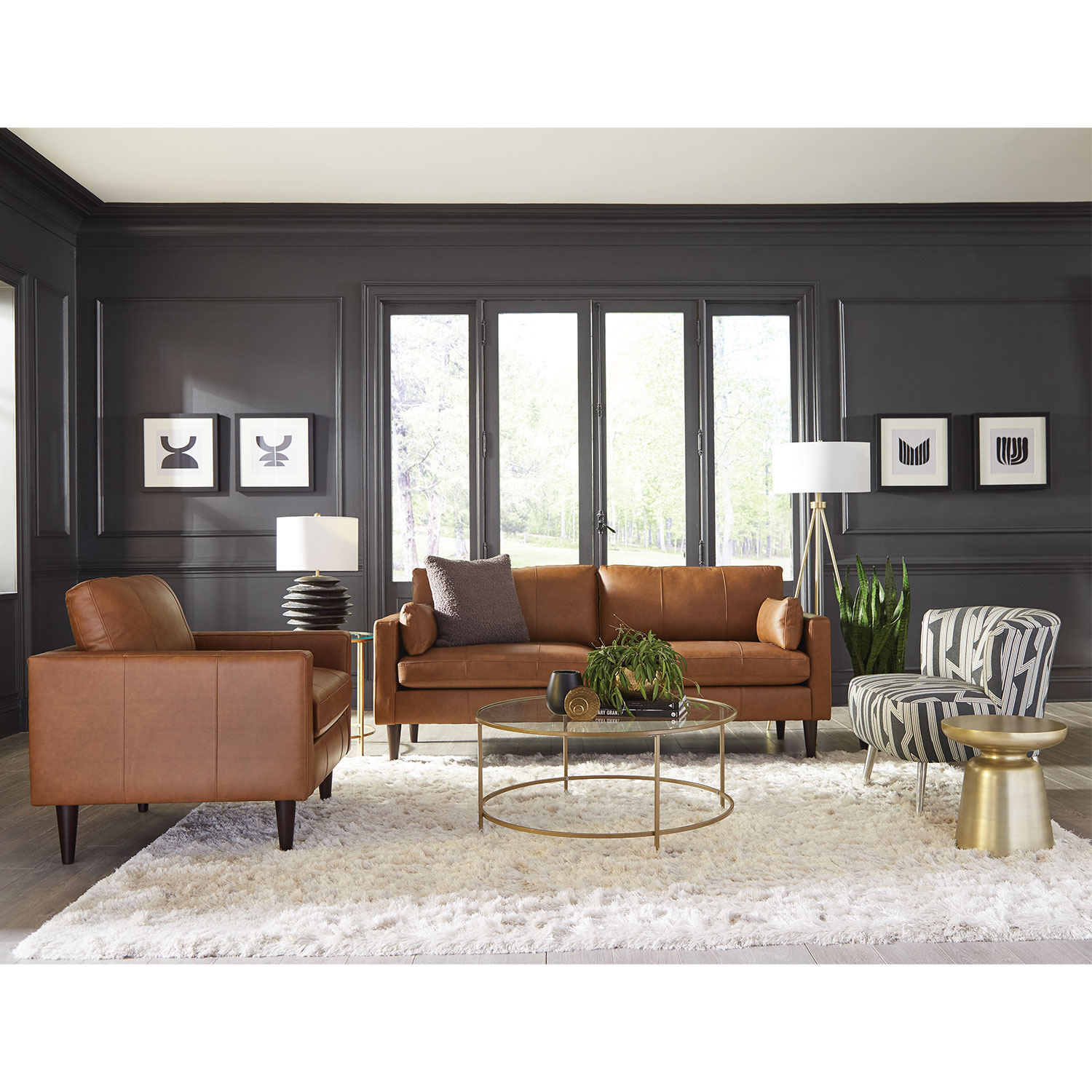 Trafton - Modern, Stationary Sofa - Espresso - S10ELU S10ELU
