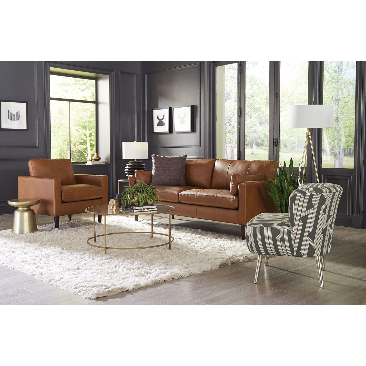 Trafton - Modern, Stationary Sofa - Espresso - S10ELU S10ELU