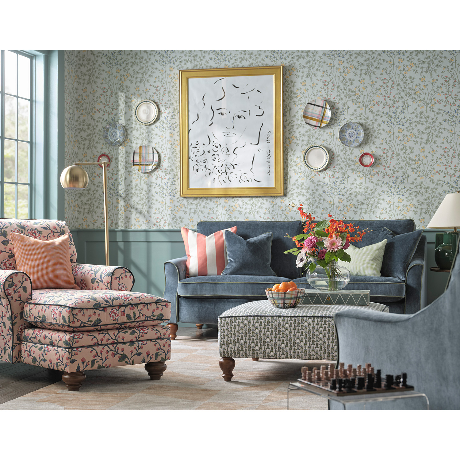 Adeline - Traditionally Styled Incliner Sofa - Dark Walnut - S120RI4DW S120RI4DW