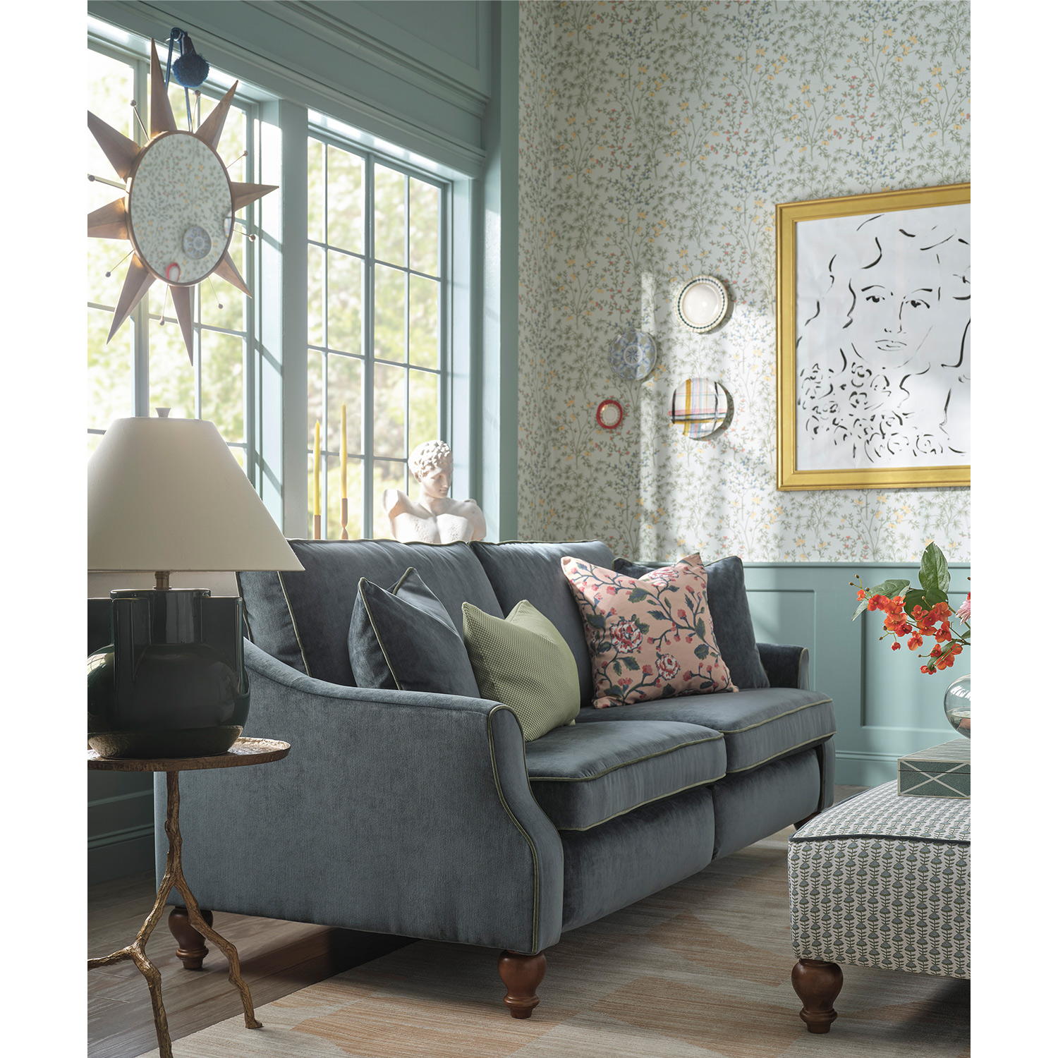 Adeline - Traditionally Styled Incliner Sofa - Dark Walnut - S120RI4DW S120RI4DW
