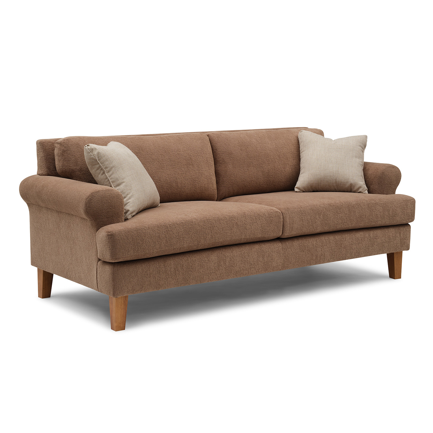 Lumira - Transitionally-styled Sofa W/ 2 Pillows - Dark Walnut - S21DW S21DW