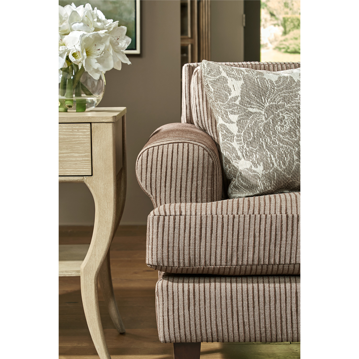 Lumira - Transitionally-styled Sofa W/ 2 Pillows - Dark Walnut - S21DW S21DW