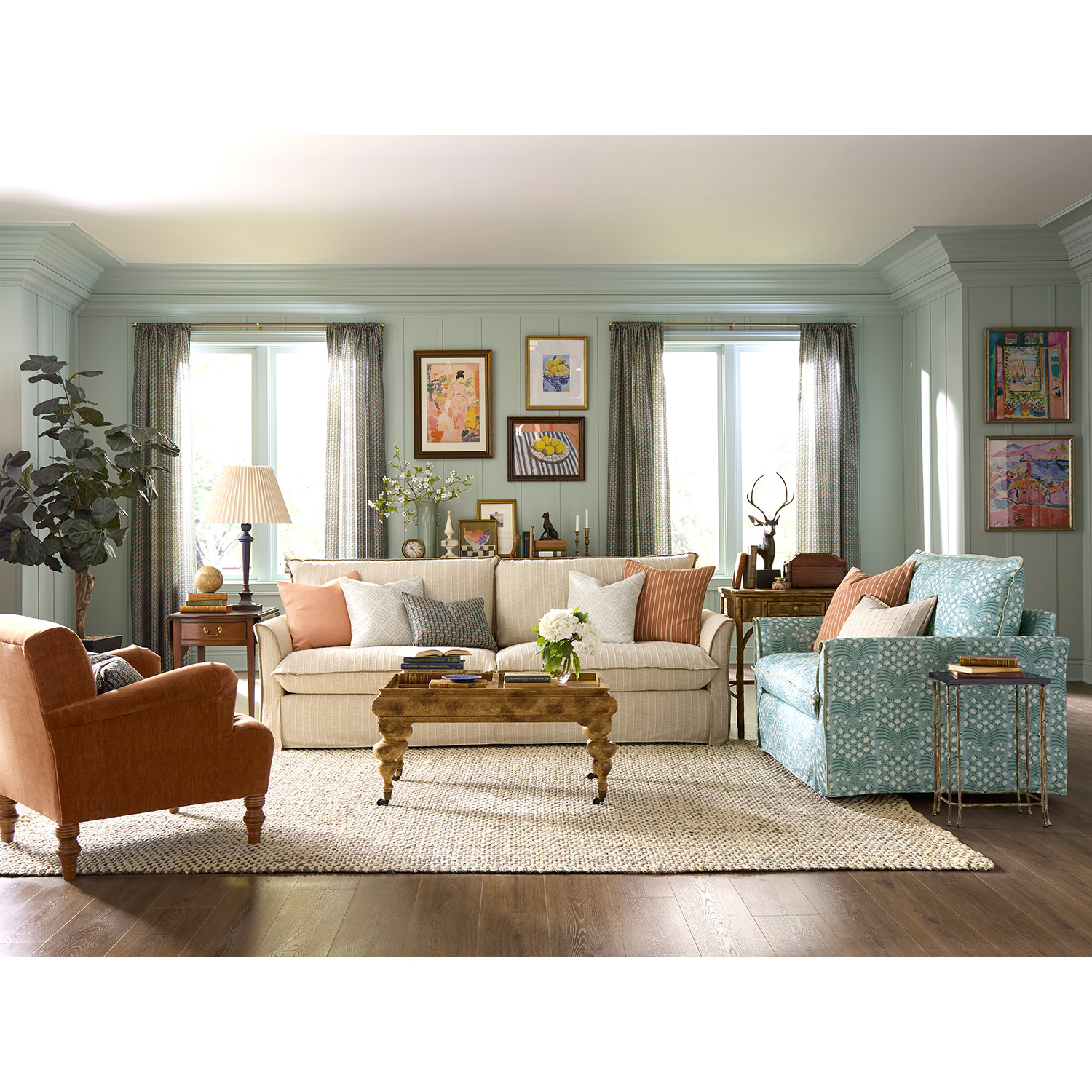 Oxford - Stationary Sofa With Down Blend Cushion Wrap - S29 S29