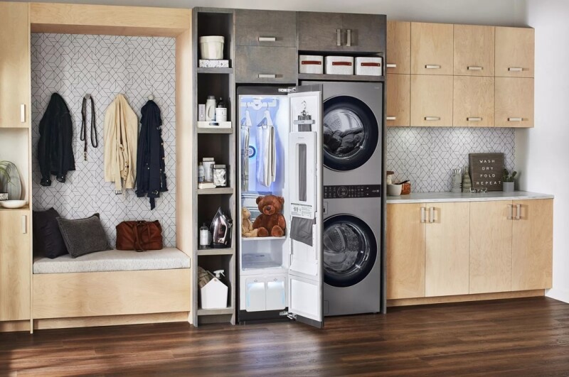 LG Styler® Smart wi-fi Enabled Steam Closet with TrueSteam® Technology and Exclusive Moving Hangers view 2