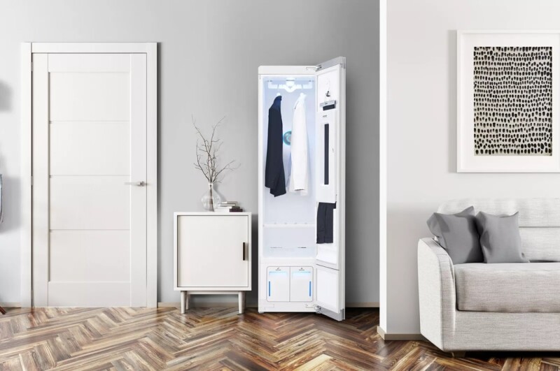 LG Styler® Smart wi-fi Enabled Steam Closet with TrueSteam® Technology and Exclusive Moving Hangers view 2