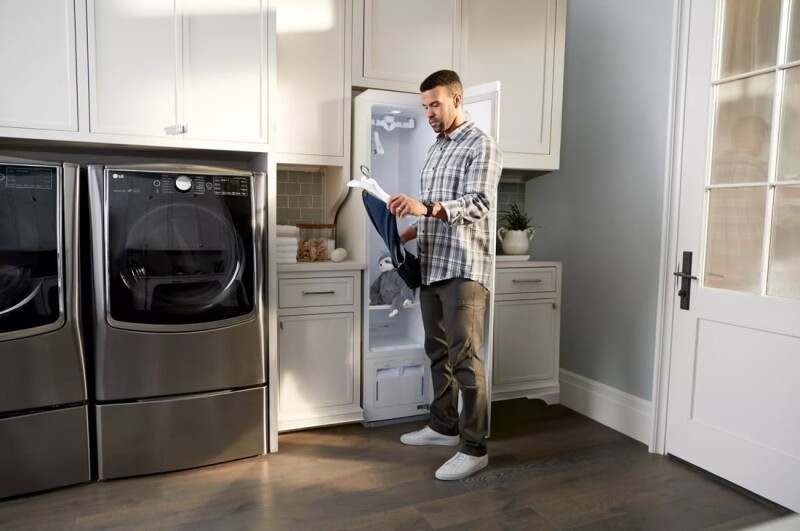 LG Styler® Smart wi-fi Enabled Steam Closet with TrueSteam® Technology and Exclusive Moving Hangers view 3