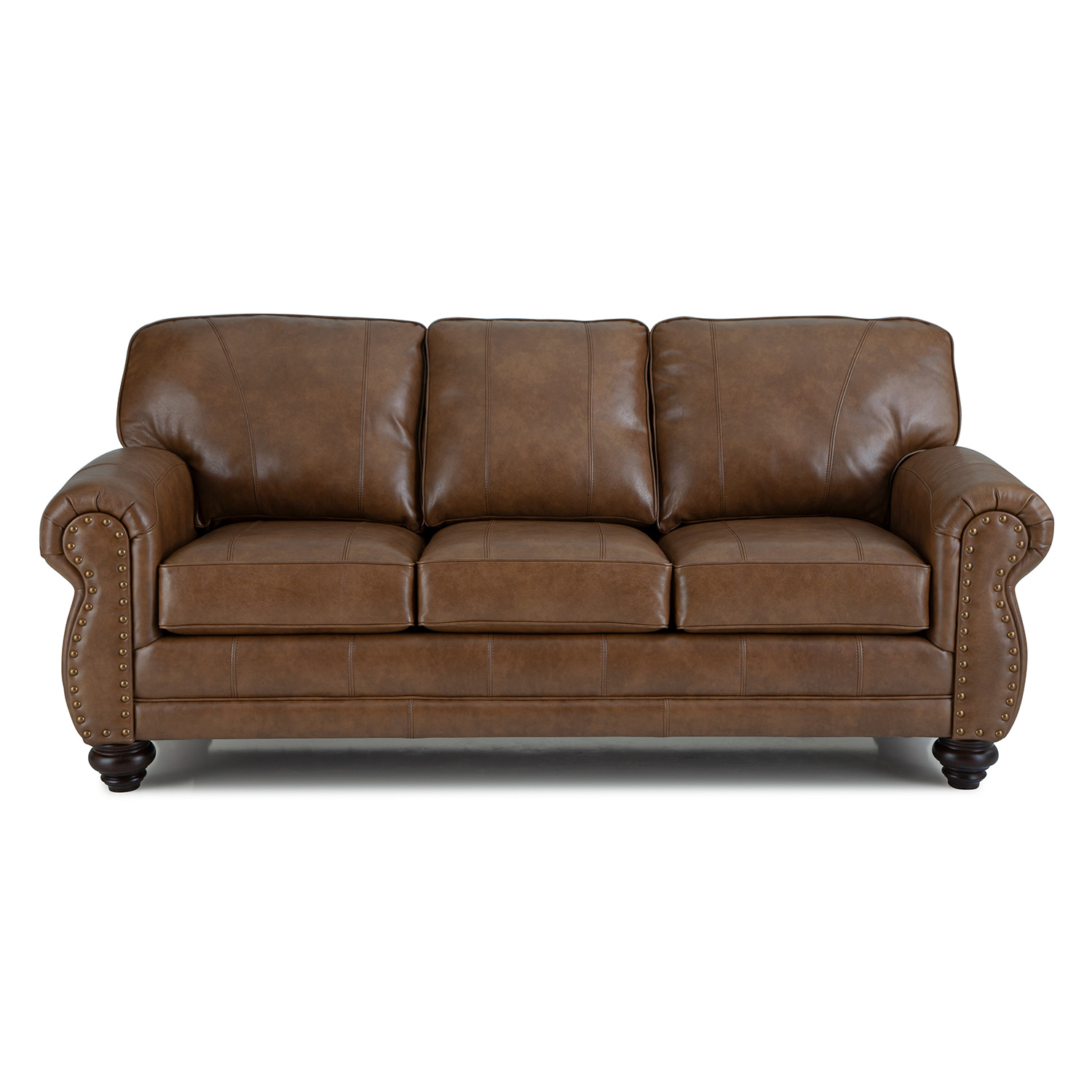 Noble - Top-grain Leather Stationary Sofa - Espresso - S64ELU S64ELU