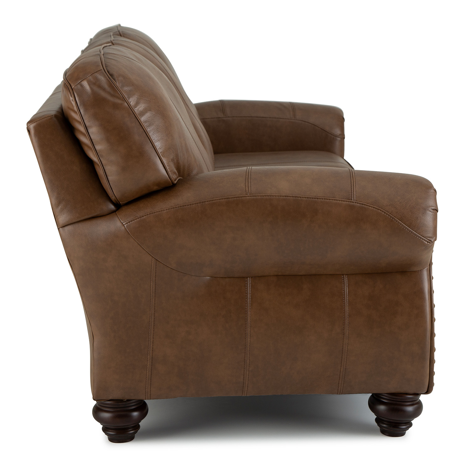 Noble - Top-grain Leather Stationary Sofa - Espresso - S64ELU S64ELU