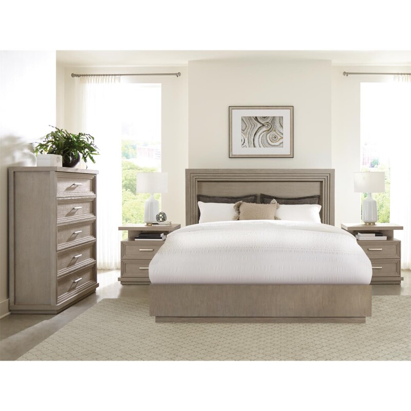 Cascade Dovetail Queen Illuminated Panel Bed S719