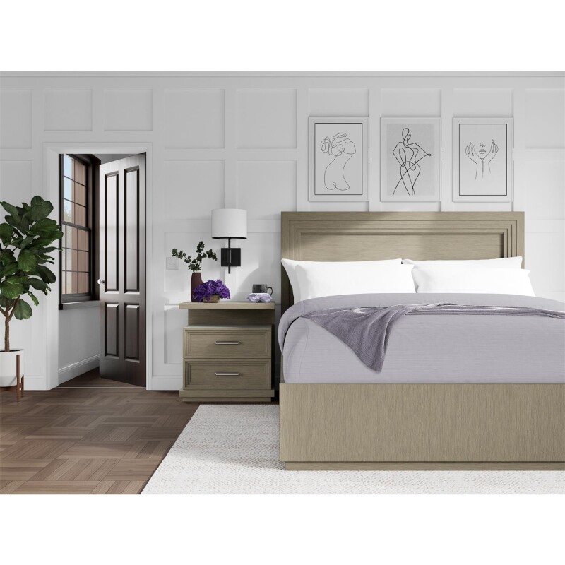 Cascade Dovetail Queen Illuminated Panel Bed S719