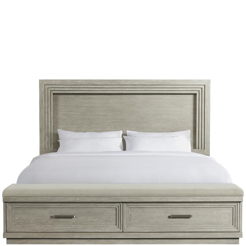 Cascade Dovetail Queen Illuminated Panel Upholstered Storage Bed S743
