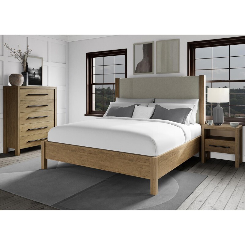 Davie King Upholstered Bed S823