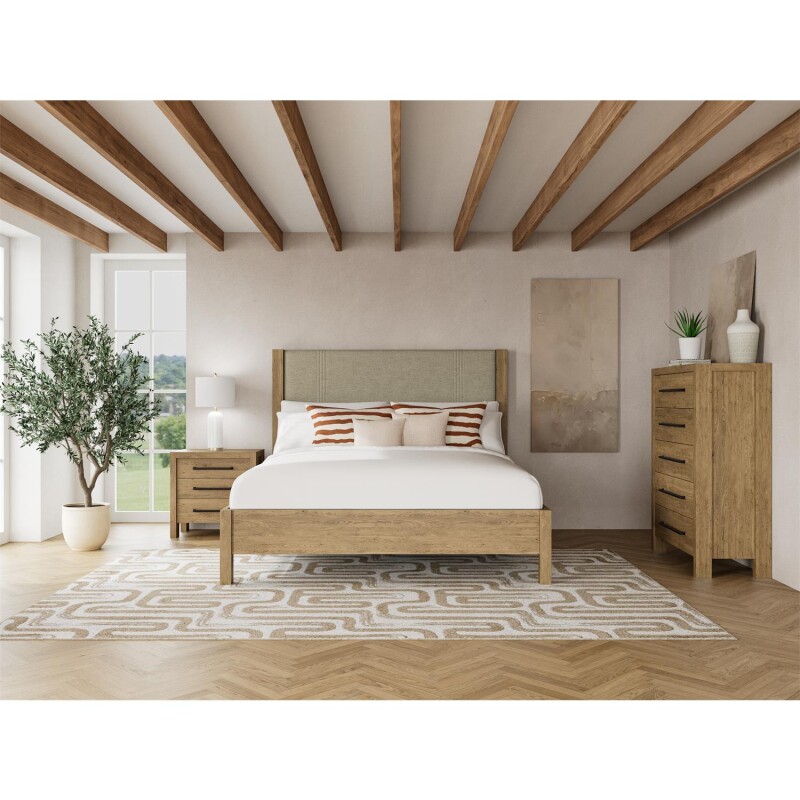 Davie King Upholstered Bed S823